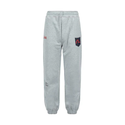 EVISU Asics Embroidered Logo Joggers in Light Gray 2EAASM2SP421STCT