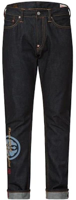 EVISU x Dragon Ball Z Slim Fit Jeans Big "M" Print Blue Denim Pants 2EADRM1JE10127CT Lookbook EVISU x Dragon Ball Z Slim Fit Jeans Big "M" Print Blue Denim Pants 2EADRM1JE10127CT