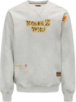 EVISU x Dragon Ball Z Collab Crewneck Sweatshirt Gray Unisex Big M Logo Design 2EADRM1SW304XXCT EVISU x Dragon Ball Z Collab Crewneck Sweatshirt Gray Unisex Big M Logo Design 2EADRM1SW304XXCT
