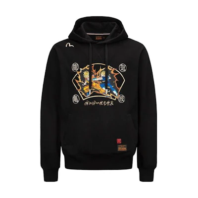 EVISU Dragon Ball Z Collaboration Battle Scene Hoodie Unisex Black. 2EADRM1SW302LFCT