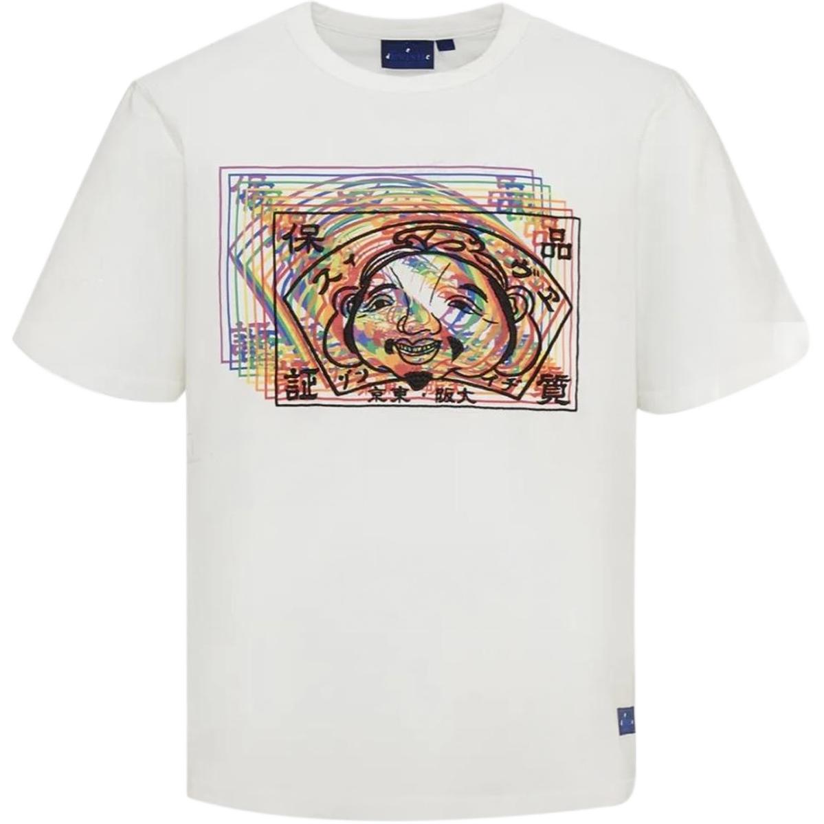 EVISU x Edison Chen Rainbow Buddha Print Relaxed Fit T-Shirt White Menswear 2EAEDM0TS510BZ