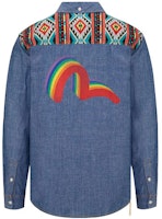 EVISU x Edison Chen SS21 Rainbow M Denim Shirt Blue 2EAEDM0SL210DN EVISU x Edison Chen SS21 Rainbow M Denim Shirt Blue 2EAEDM0SL210DN