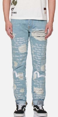 EVISU x Ev Bravado 藍海鷗破洞休閒牛仔褲 2ESBRM1JE12110IN Purchase EVISU x Ev Bravado 藍海鷗破洞休閒牛仔褲 2ESBRM1JE12110IN