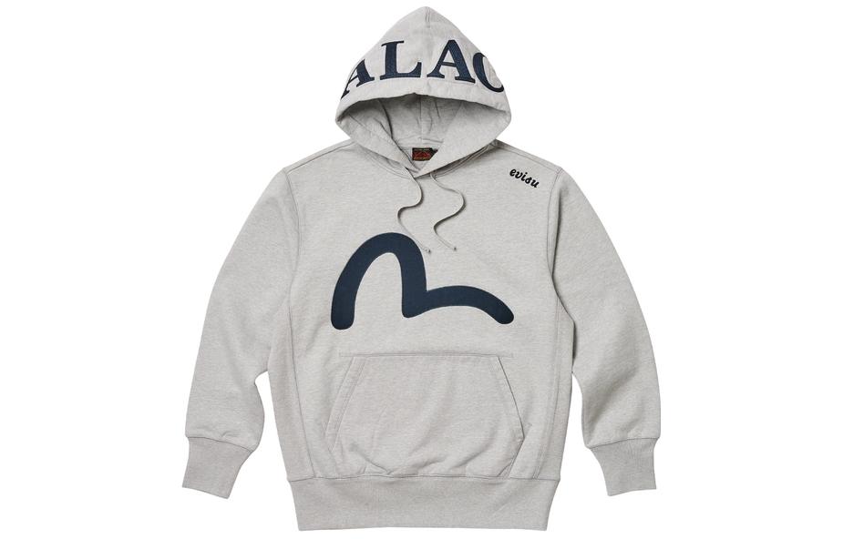 EVISU PALACE Collab Hoodie with Seagull Logo Patch - Unisex. 2ESPAM3SW516OSCT