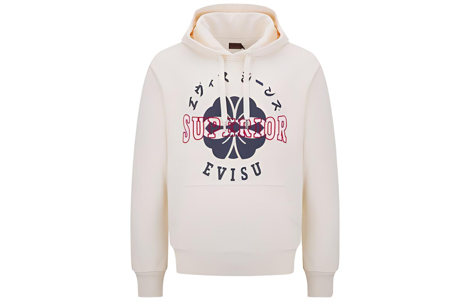EVISU Playboy Patchwork Sweatshirt Off-White 2EAHTM1SW305LFCT