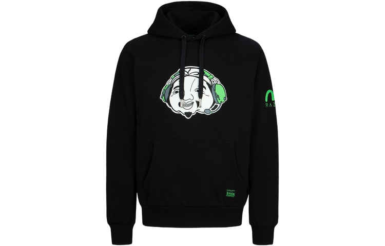 EVISU x Razer Collaboration  Black Hoodie with Embroidered Logo. 2EARZM2SW320RXCT