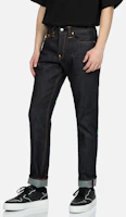 Shop EVISU x Razer SS23 Mid-Rise Straight Fit Printed Jeans Denim Blue. 2EARZM2DJ91017CT