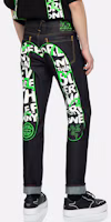 Purchase EVISU x Razer SS23 Mid-Rise Straight Fit Printed Jeans Denim Blue. 2EARZM2DJ91017CT
