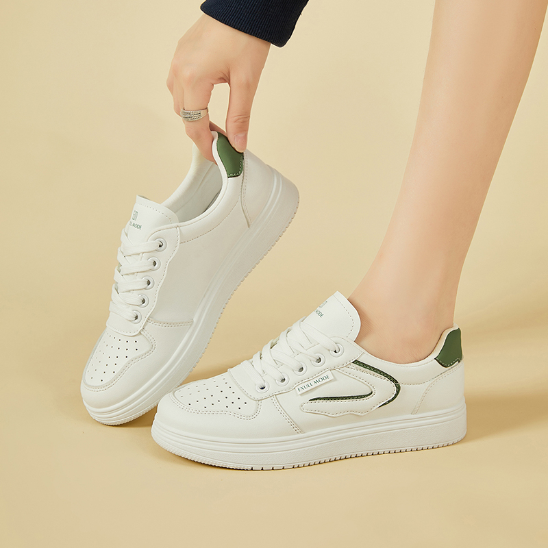 Cheap EXULL 依思Q 合成革 厚底運動舒適 低幫 板鞋 3.5公分 女款