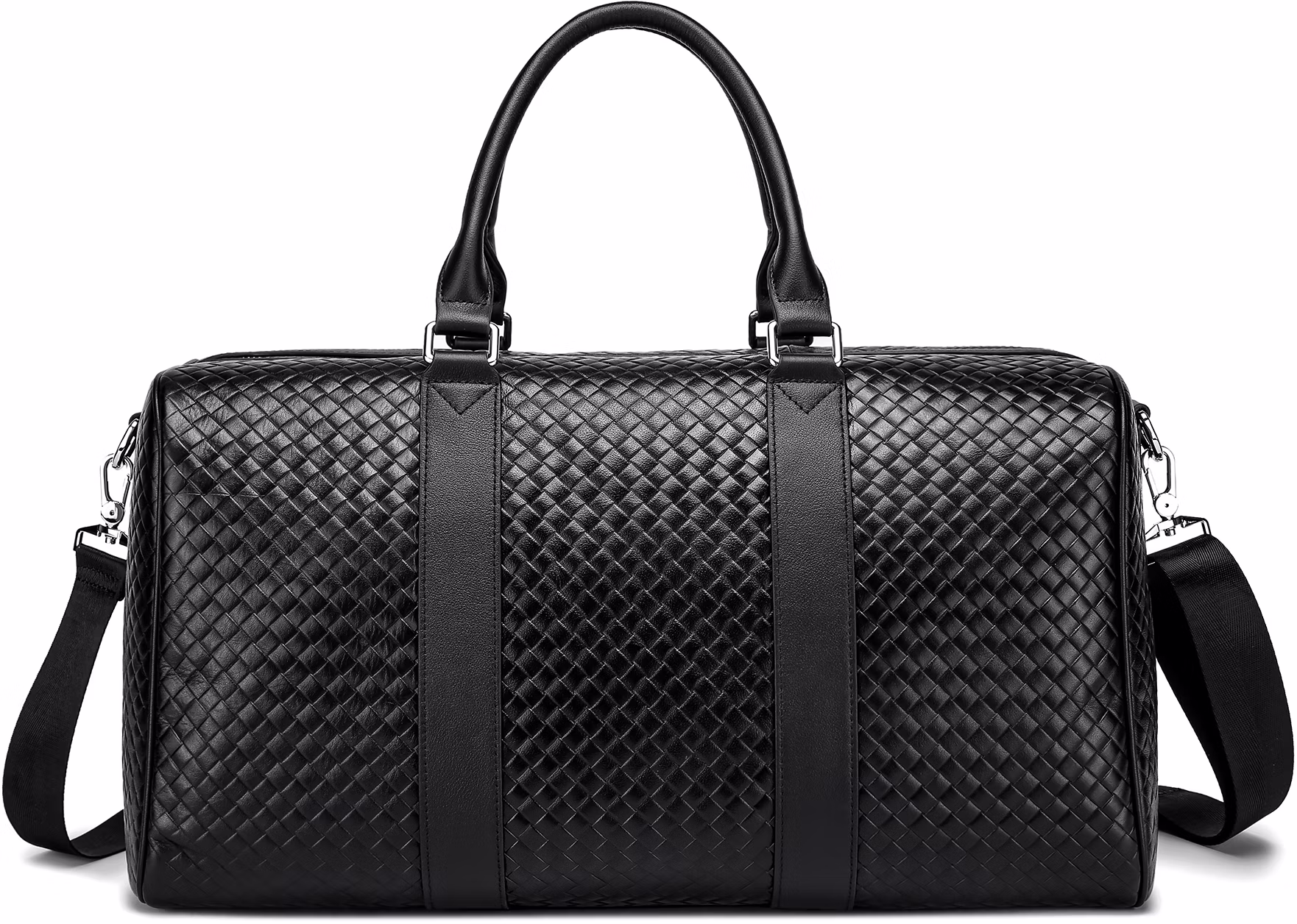 fairwhale-genuine-leather-travel-bag-stylish-spacious-and-lightweight-in-black-663428034853