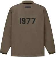 Fear of God 1977 FW22 Coaches Jacket Wood Brown Logo Button-Up Windbreaker Jacket FOG-FW22-052 Fear of God 1977 FW22 Coaches Jacket Wood Brown Logo Button-Up Windbreaker Jacket FOG-FW22-052