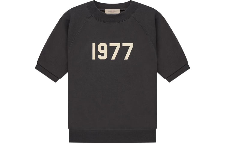 Fear of God 1977 SS22 Raglan Crewneck Iron Heavyweight Sweatshirt Black Iron FOG-SS22-210