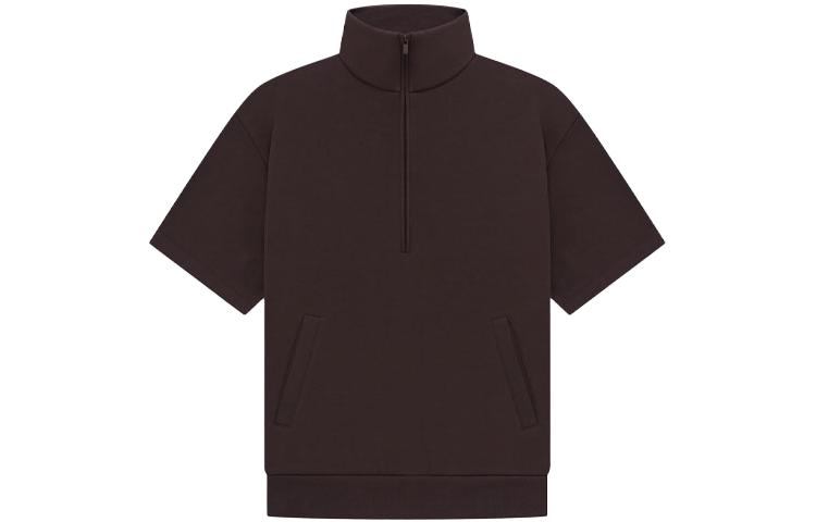 Fear of God 3/4 Sleeve Half-Zip Heavyweight Sweatshirt Plum Unisex 125BT224095F