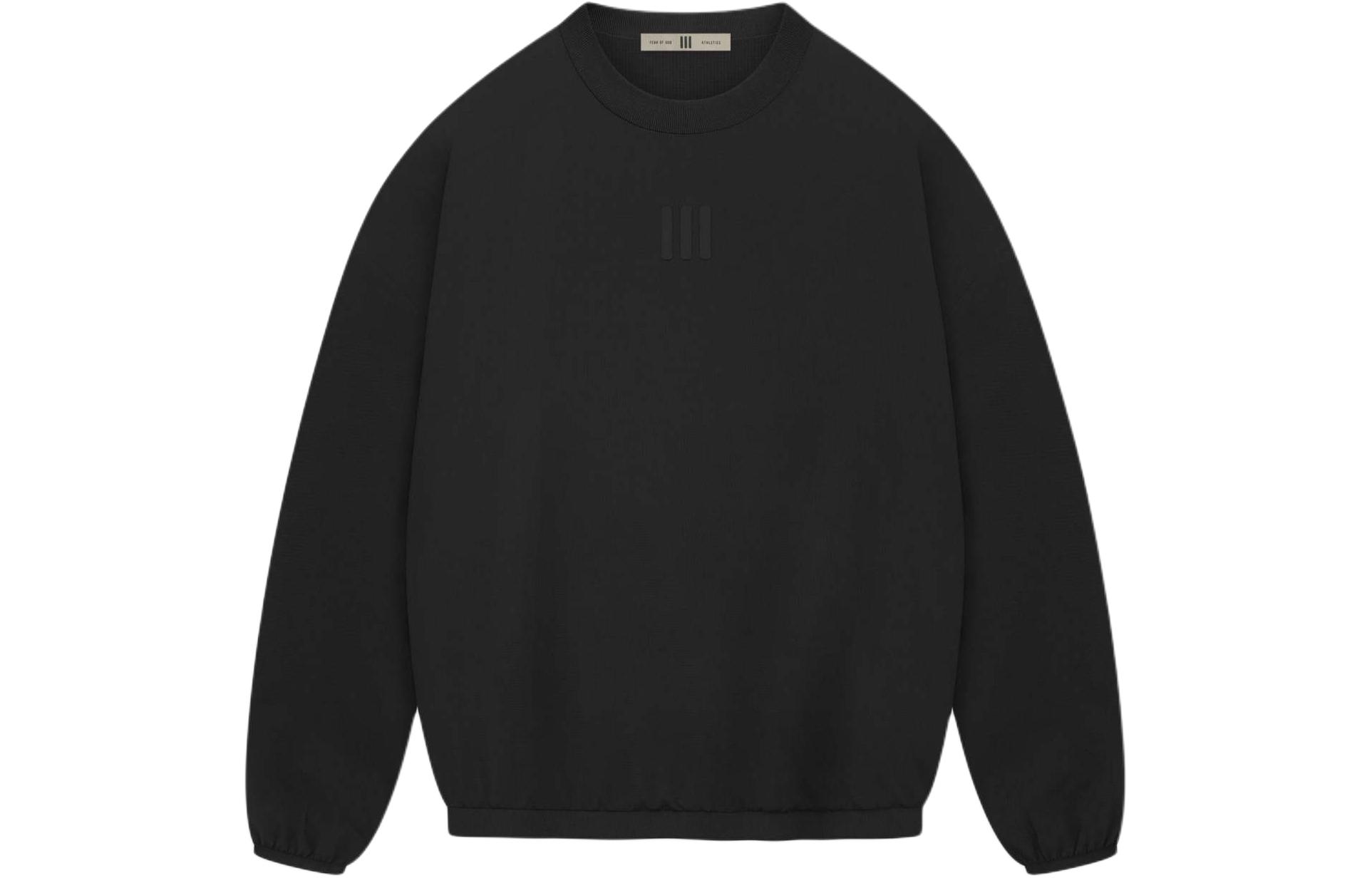 FOG × adidas SS24 Stretch Woven Running Crewneck Unisex Pullover - Black IS6173