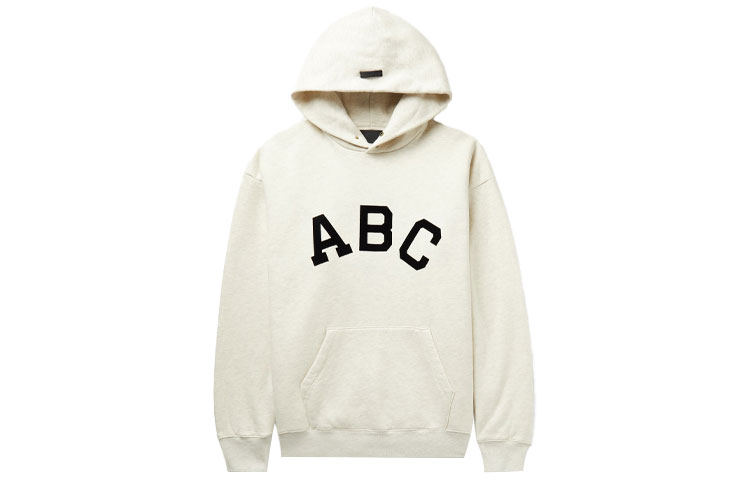 FOG ABC Letter Print Pullover Sweatshirt Unisex - Off White FOG-SS21-688