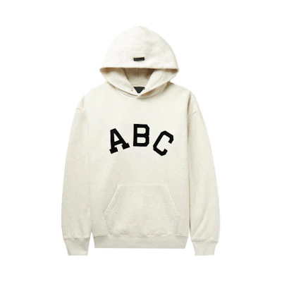 FOG ABC Letter Print Pullover Sweatshirt Unisex - Off White FOG-SS21-688