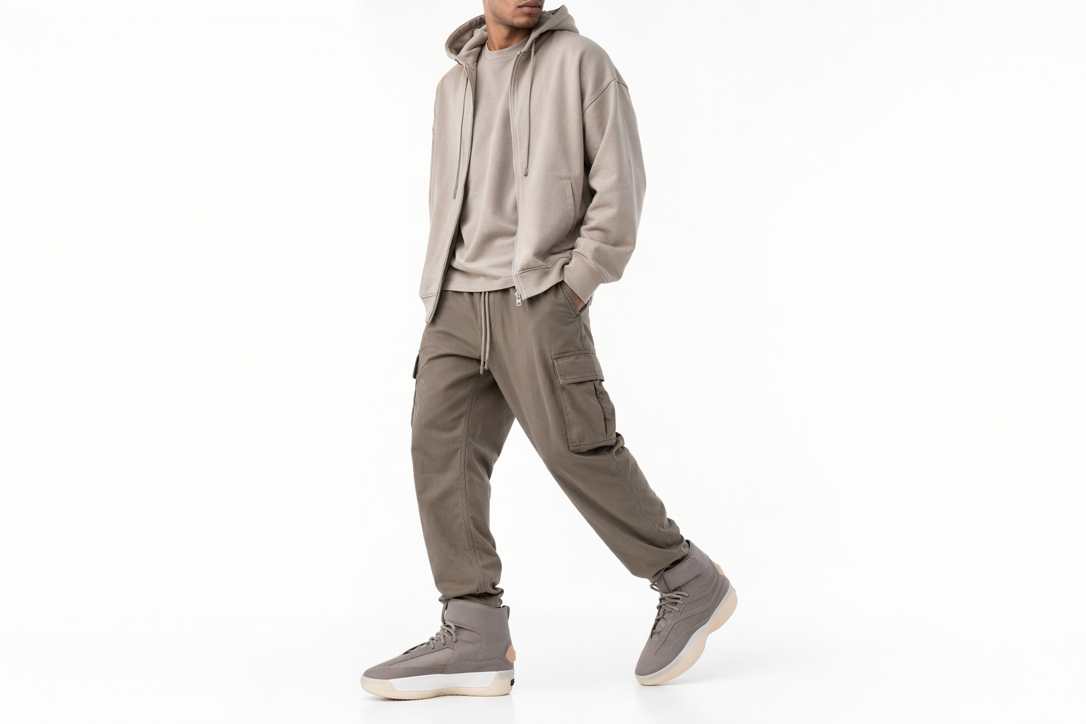 Order Fear of God Athletics x adidas II 篮球高帮鞋 '腻子米色' JQ8483