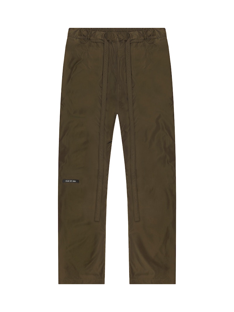 Fear of God Baggy Nylon Lounge Pants Olive Green