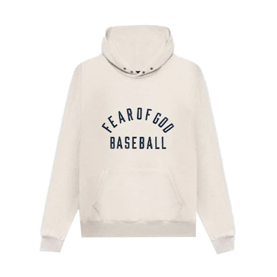 FOG Baseball Hoodie Cream Heather Logo Pullover Hoodie Cream Mens FG50-046OFL-101