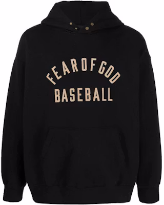Fear of God 棒球字母标志黑色连帽卫衣 FG50046FLC-001 Buy Fear of God 棒球字母标志黑色连帽卫衣 FG50046FLC-001