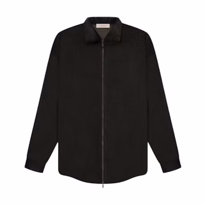 FOG Black Heavyweight Zip-Up Jacket Mens Casual Oversized Style 202BT224120F