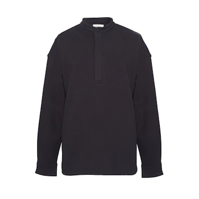 FOG Brushed Terry Pullover Henley Vintage Black