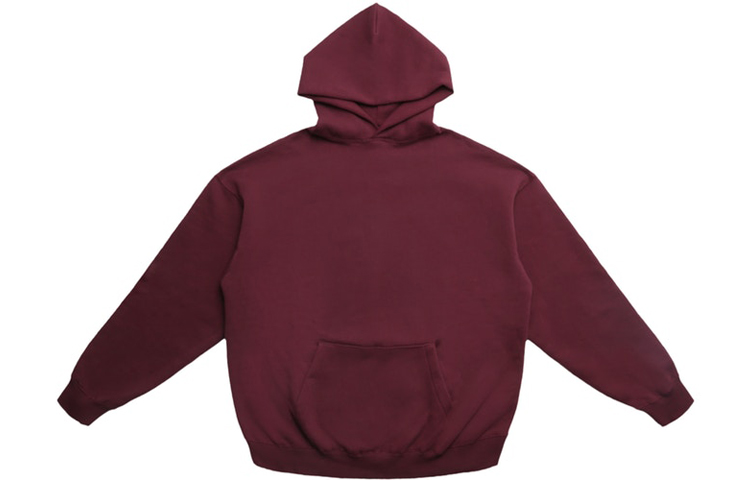 FOG Burgundy Heavyweight Back Letter Hoodie Unisex - Wine Red FOG-FW18-12