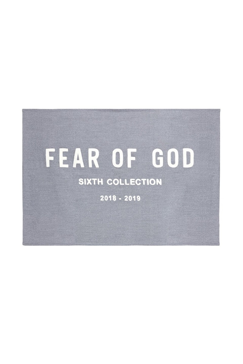 Fear of God Chenille Embroidered Throw Blanket Grey