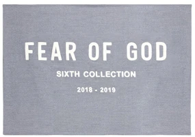 Fear of God Chenille Embroidered Throw Blanket Grey Fear of God Chenille Embroidered Throw Blanket Grey