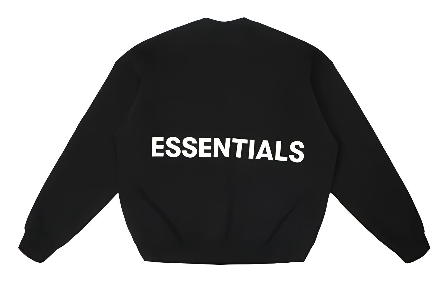 FOG Crew Logo Black Heavyweight Fleece Sweatshirt Unisex - Black 192250500026001