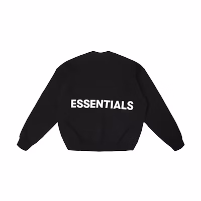 FOG Crew Logo Black Heavyweight Fleece Sweatshirt Unisex - Black 192250500026001