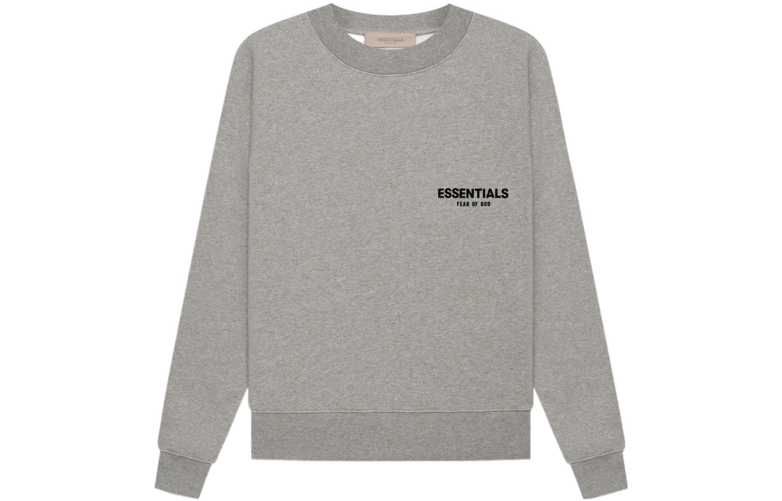 FOG Dark Oatmeal SS22 Flocked Logo Crewneck Pullover Unisex Sweatshirt FOG-SS22-614