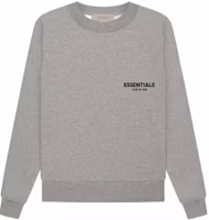 Fear of God Dark Oatmeal SS22 Flocked Logo Crewneck Pullover Unisex Sweatshirt FOG-SS22-614 Fear of God Dark Oatmeal SS22 Flocked Logo Crewneck Pullover Unisex Sweatshirt FOG-SS22-614