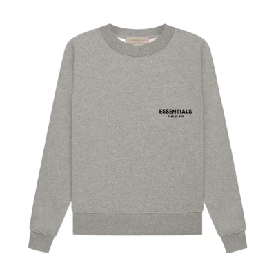 FOG Dark Oatmeal SS22 Flocked Logo Crewneck Pullover Unisex Sweatshirt FOG-SS22-614