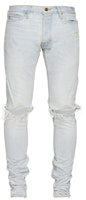 Fear of God Distressed Light Indigo Selvedge Denim Jeans Indigo Fear of God Distressed Light Indigo Selvedge Denim Jeans Indigo