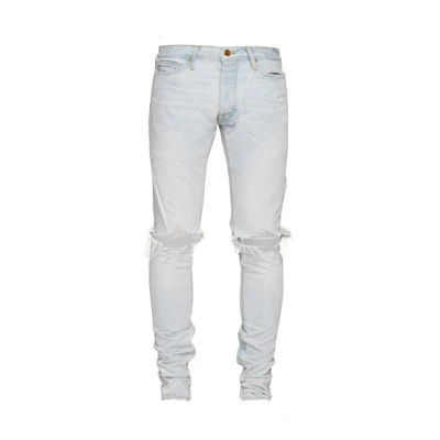 FOG Distressed Light Indigo Selvedge Denim Jeans Indigo