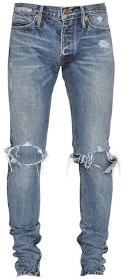 Fear of God Distressed Selvedge Denim Jeans Indigo Buy Fear of God Distressed Selvedge Denim Jeans Indigo