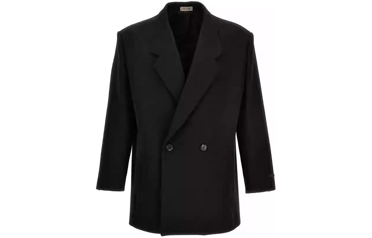 FOG Double-Breasted Long Sleeve Jacket - Black FGE60208WCT-001