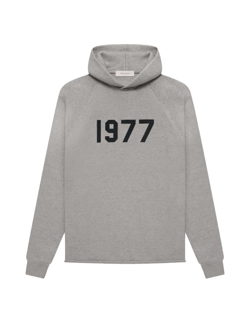 Buy 피어 오브 갓 에센셜 1977 니트 후디 '다크 오트밀' FOG-1977-KH-DO