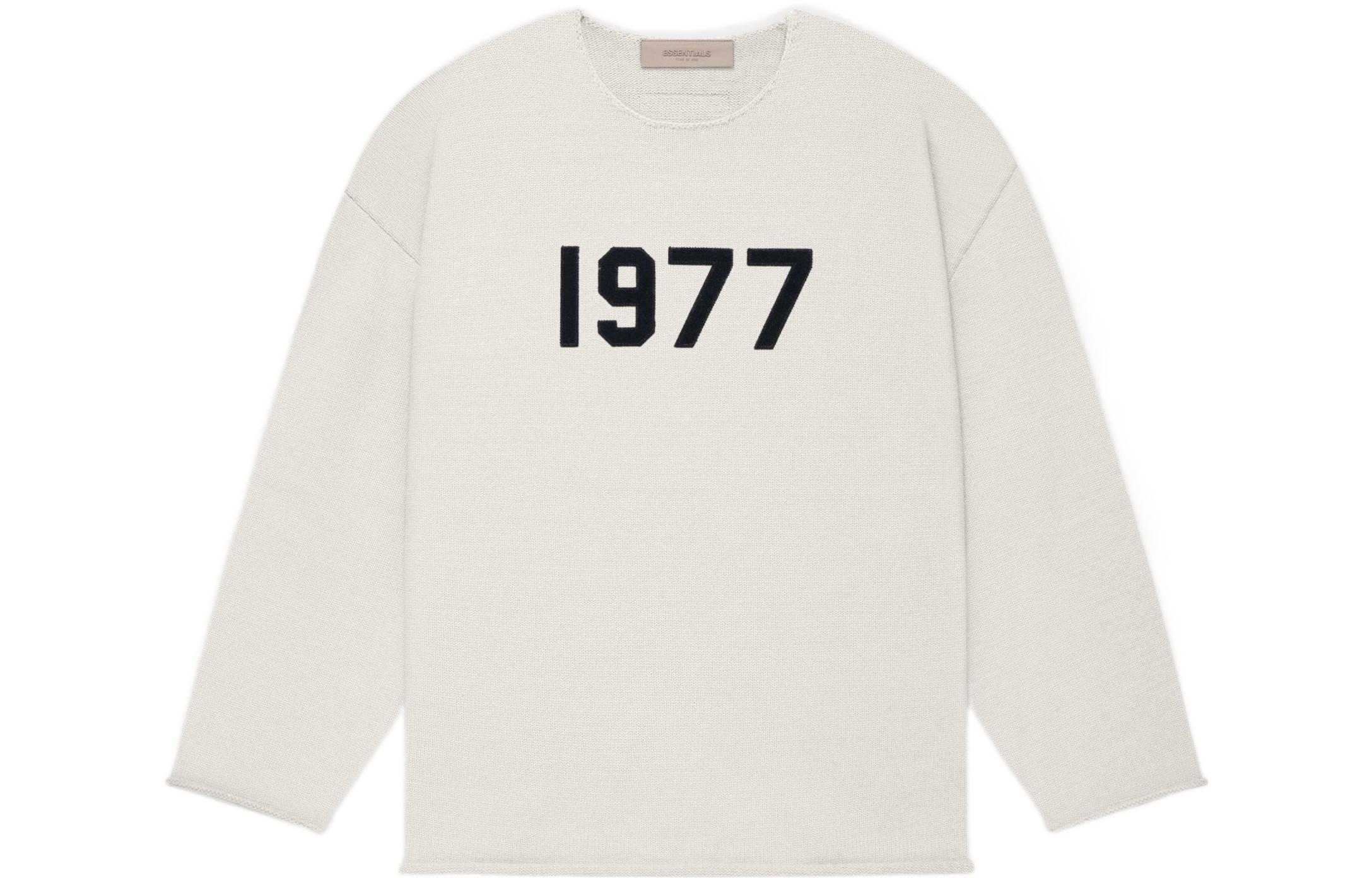 Fear of God Essentials 1977 SS22 Wheat Raw Edge Heavyweight Sweater Pullover. FOG-SS22-121