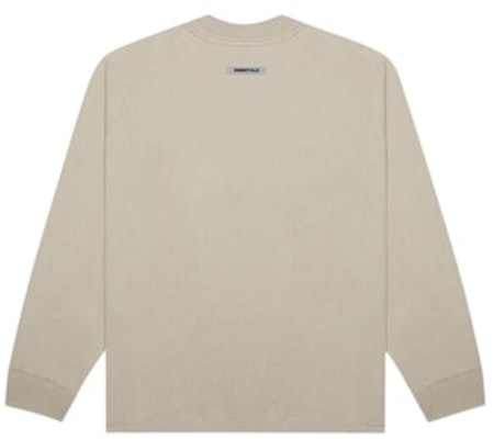Fear of God ESSENTIALS 3D Silicon Applique Boxy Long Sleeve T-Shirt String/Tan Order Fear of God ESSENTIALS 3D Silicon Applique Boxy Long Sleeve T-Shirt String/Tan