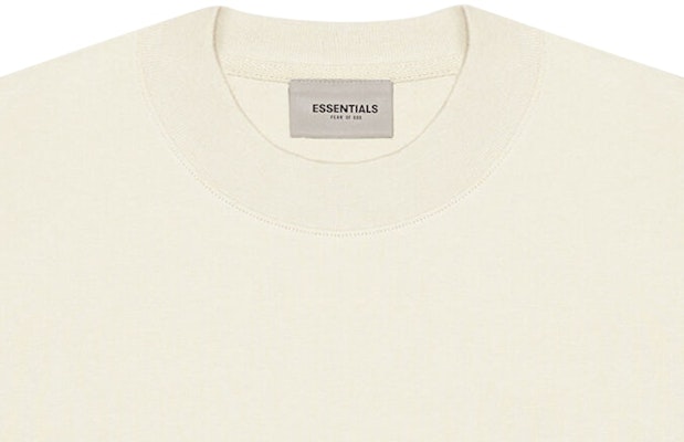 Fear of God ESSENTIALS 3D Silicon Applique Boxy Long Sleeve T-Shirt Buttercream Lookbook Fear of God ESSENTIALS 3D Silicon Applique Boxy Long Sleeve T-Shirt Buttercream