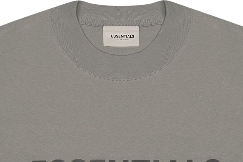 Lookbook Fear of God ESSENTIALS Baju Lengan Panjang Kotak Abu-Abu Flanel/Arang 3D Silicon.