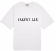 Fear of God ESSENTIALS 3D Silicon Applique Boxy T-Shirt White Fear of God ESSENTIALS 3D Silicon Applique Boxy T-Shirt White