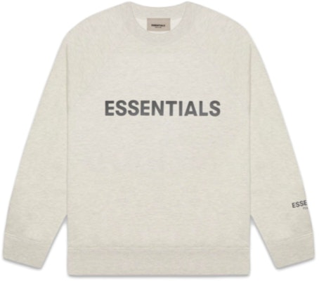 Fear of God ESSENTIALS 3D Silicon Applique Crewneck Oatmeal Heather Buy Fear of God ESSENTIALS 3D Silicon Applique Crewneck Oatmeal Heather