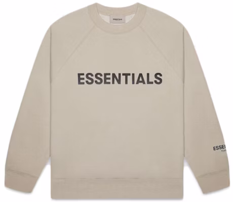 Fear of God ESSENTIALS 3D Silicon Applique Crewneck Olive/Khaki Buy Fear of God ESSENTIALS 3D Silicon Applique Crewneck Olive/Khaki