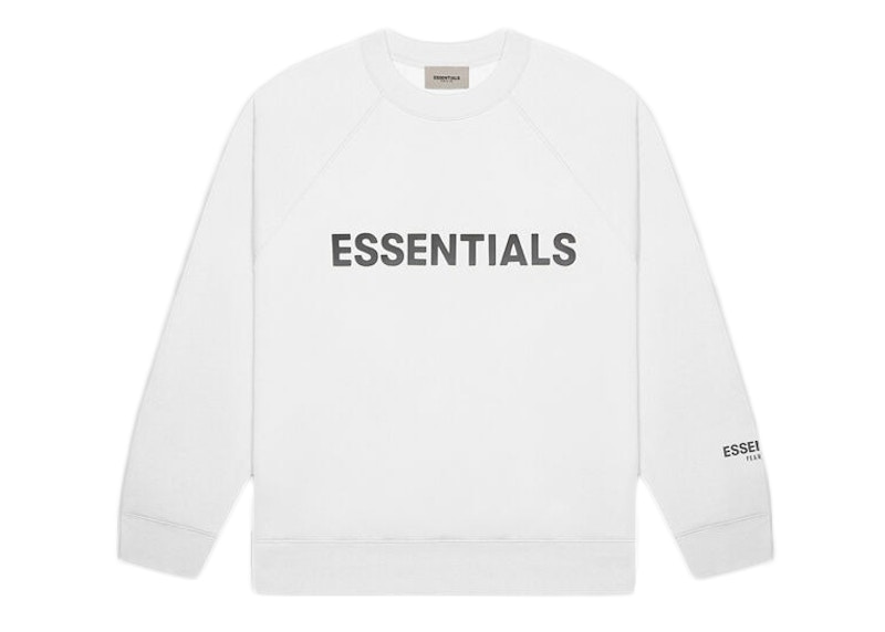 Fear of God ESSENTIALS 3D Silicon Applique Crewneck White