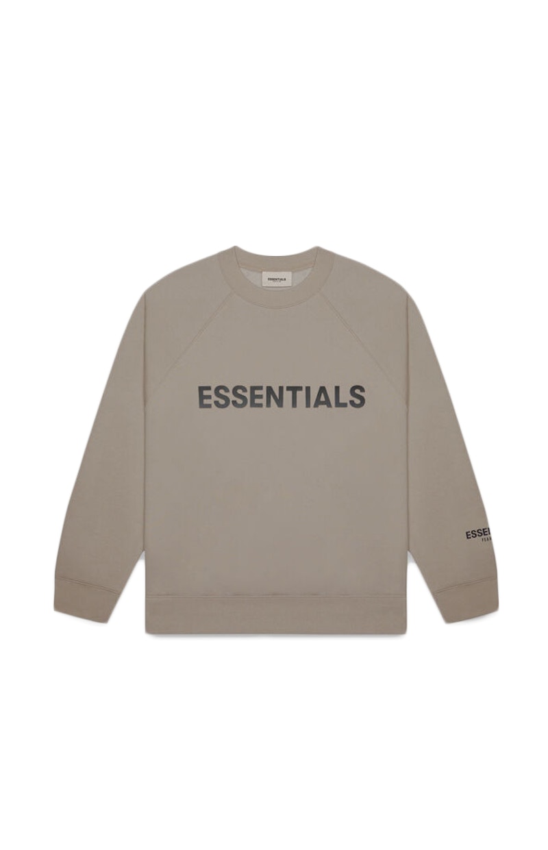 Fear of God ESSENTIALS 3D Silicon Applique Crewneck Taupe