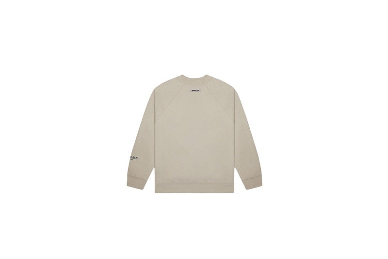 Order Fear of God ESSENTIALS 3D硅胶贴饰圆领上衣米色/棕色