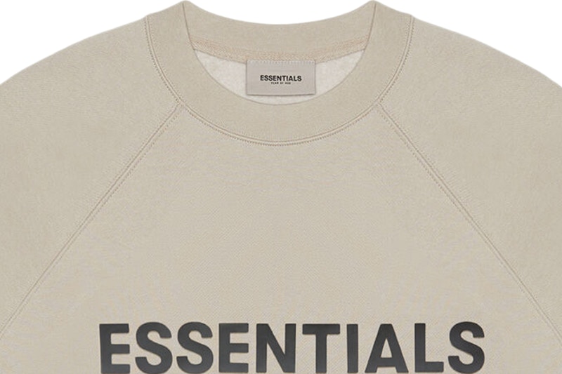 Lookbook Fear of God ESSENTIALS 3D硅胶贴饰圆领上衣米色/棕色
